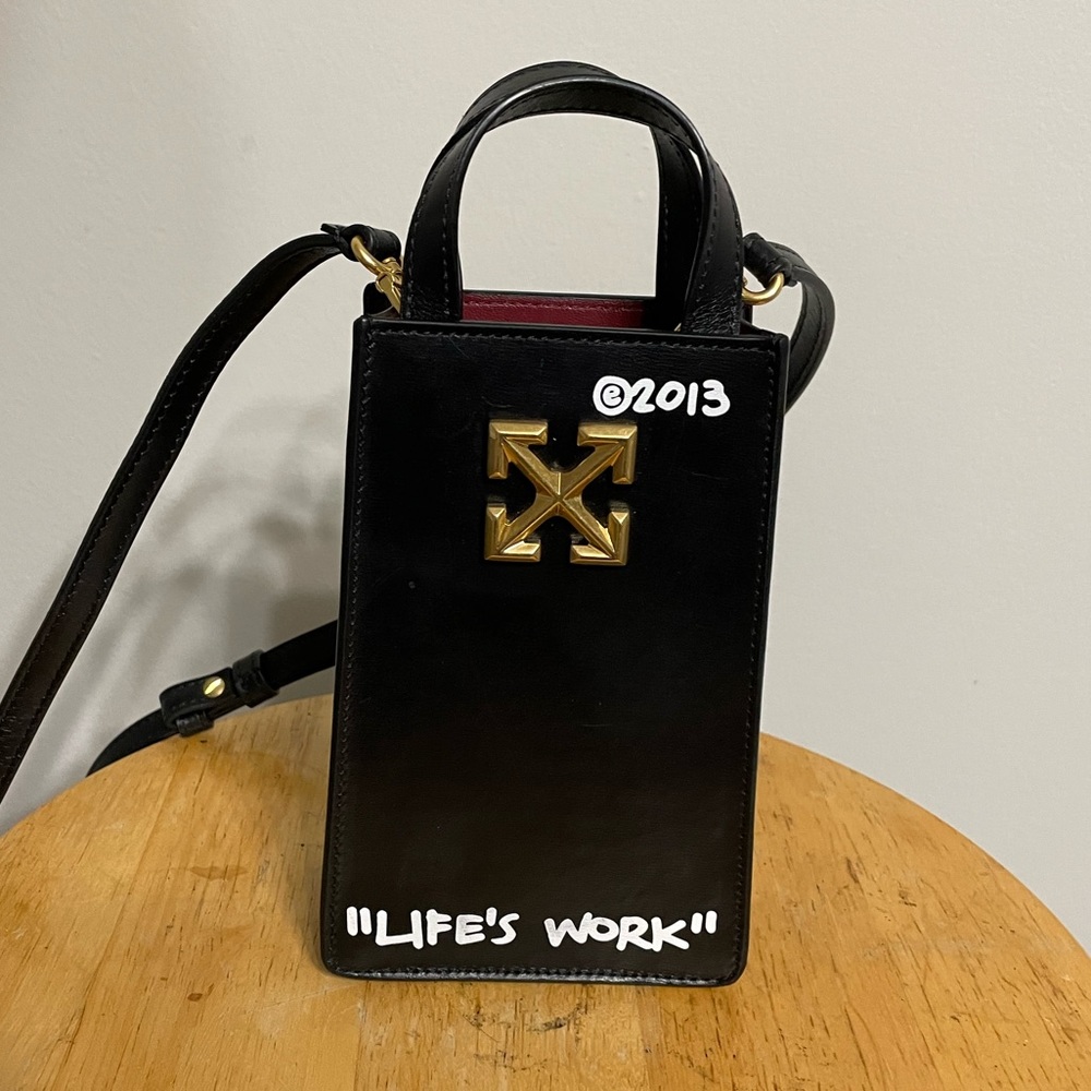 Off White cell phone purse Life’s Work” Circa 2013 special edition